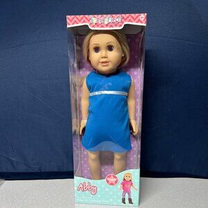 NWT 18 inch Posable Doll named ABBY with Extra Outfits